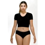 Bambusové triko croptop černý